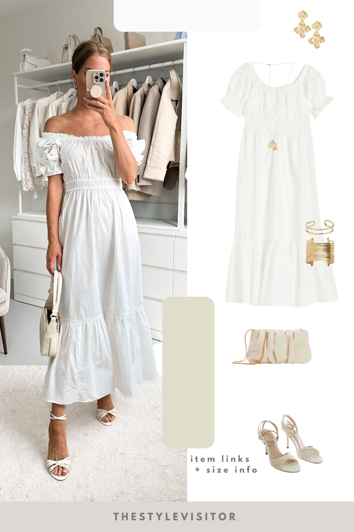 Another lovely off shoulder beach dress with broderie anglaise details, wearing xs and fits perfect. Read the size guide/size reviews to pick the right size.

Leave a 🖤 to favorite this post and come back later to shop

White dress, off shoulder dress, summer dress, beach dress, maxi dress, holiday outfit

#LTKSeasonal #LTKstyletip