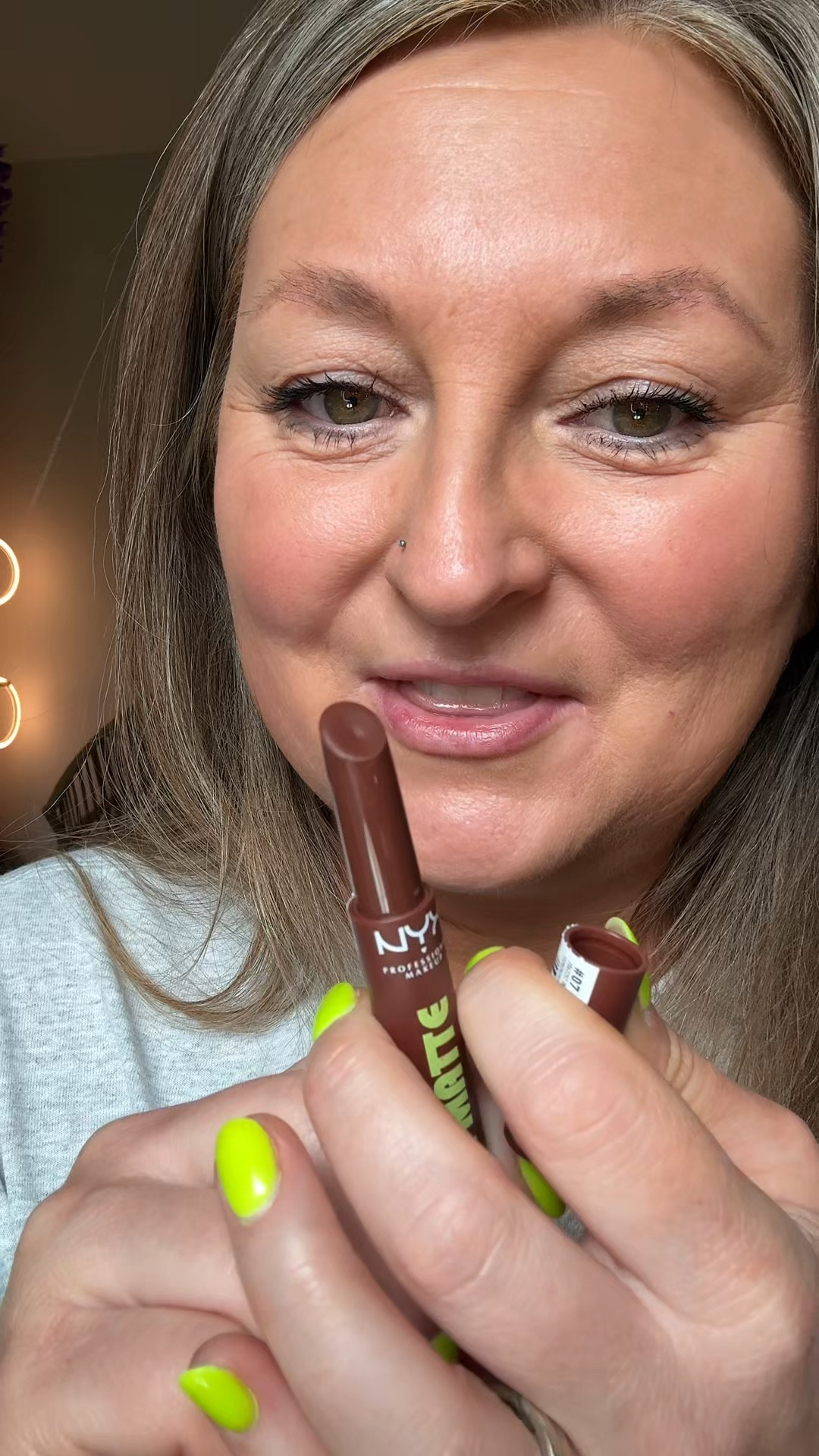 Allow me to introduce you to @nyxcosmetics newest lip the Blur Filler 💃😍 a blurring matte lip 💋 today we are trying shade Cocoa Cuddles 🤎 this one is thin lip bestie approved 👏💋💃 #lippie #mattelip #thinlipbestie #thinlipbestieapproved #lipstick 

#LTKselfcare #LTKOver40 #LTKBeauty