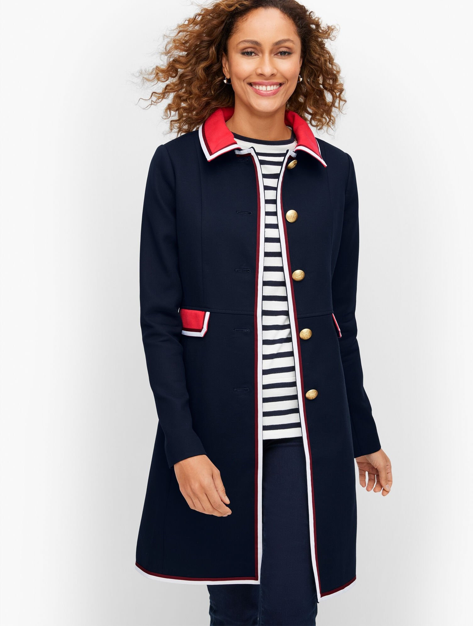 Ashley Twill Tailored Coat | Talbots