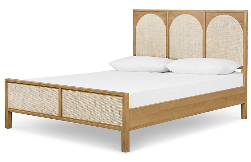 Willa Cane Bed, Honey Oak | One Kings Lane