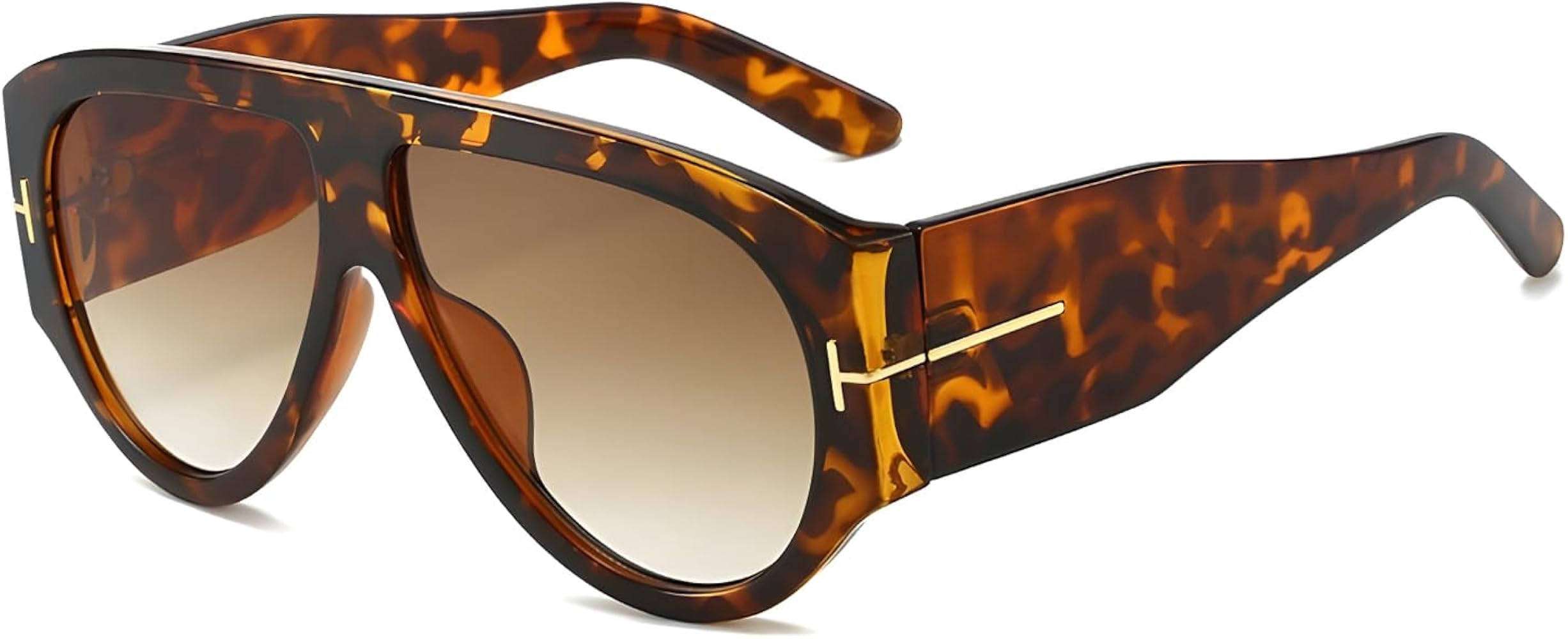 Trendy Oversized Aviator Sunglasses for Women Men Square Thick Frame Large Sun Glasses UV400 Prot... | Amazon (US)