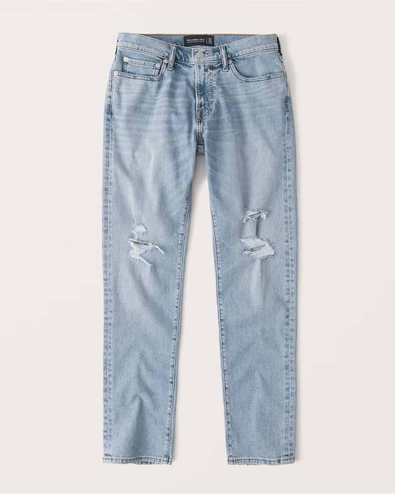 Ripped Athletic Skinny Jeans | Abercrombie & Fitch (US)