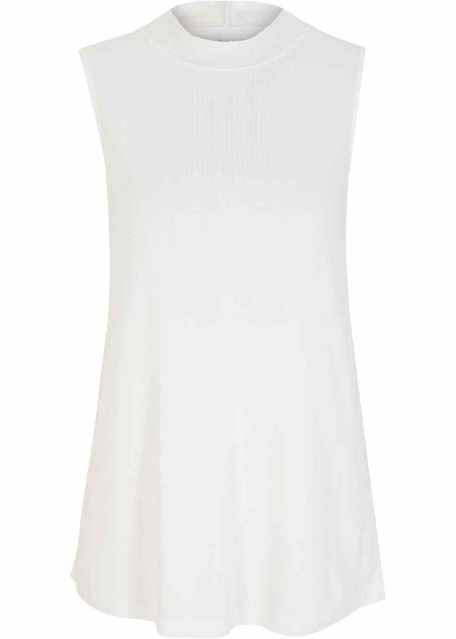 Leichtes Rippentop mit Wellenkante am Stehkragen | Bonprix DE