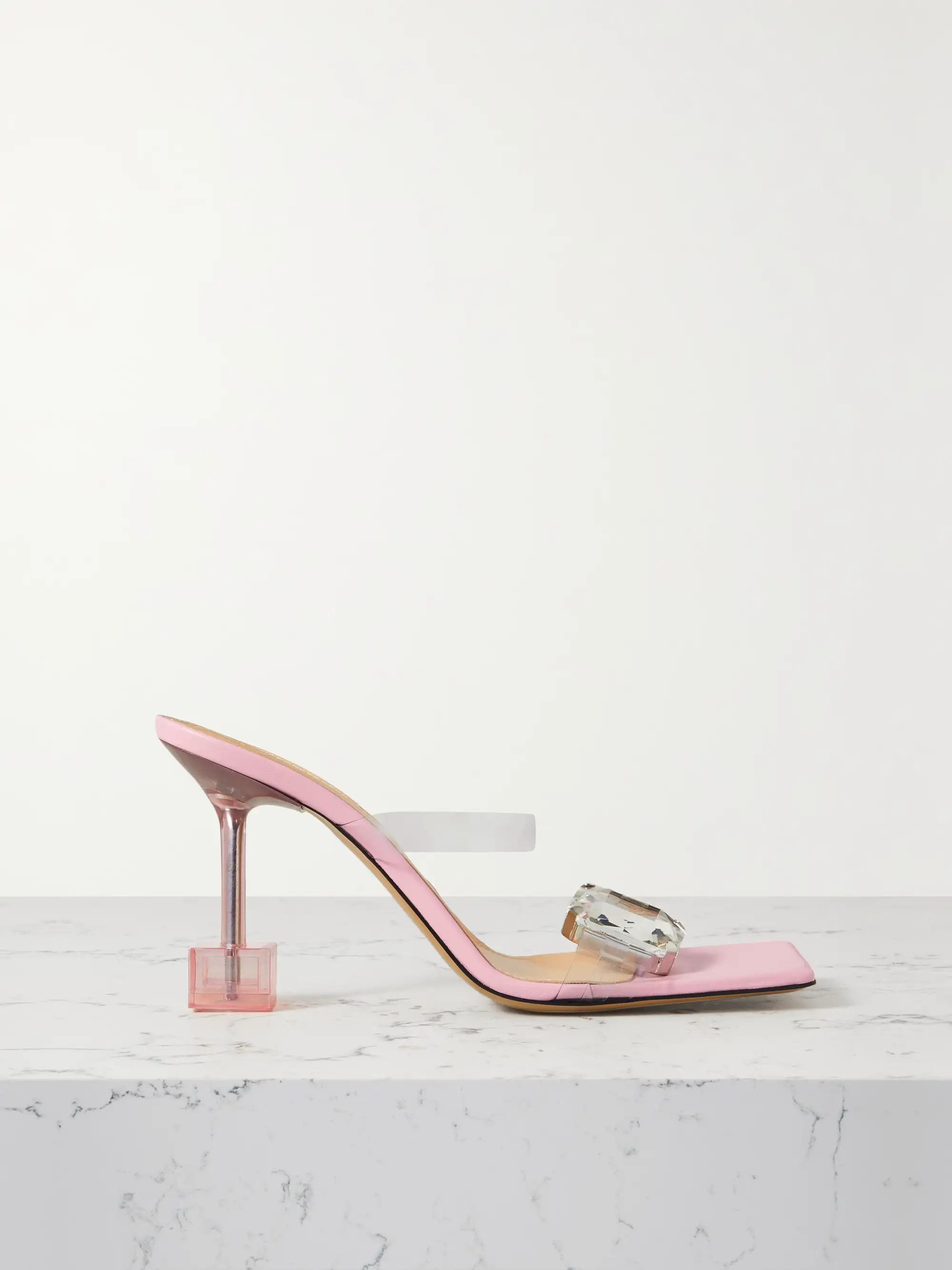 Crystal-embellished PVC mules | NET-A-PORTER (UK & EU)