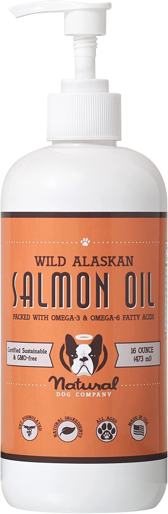 Natural Dog Company Wild Alaskan Salmon Oil for Dogs | Skin & Coat Supplement for Dogs | Supports... | Amazon (US)