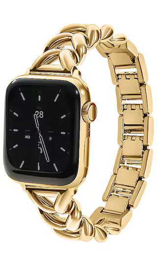 Herringbone Apple Watch Band in Gold | Revolve Clothing (Global)