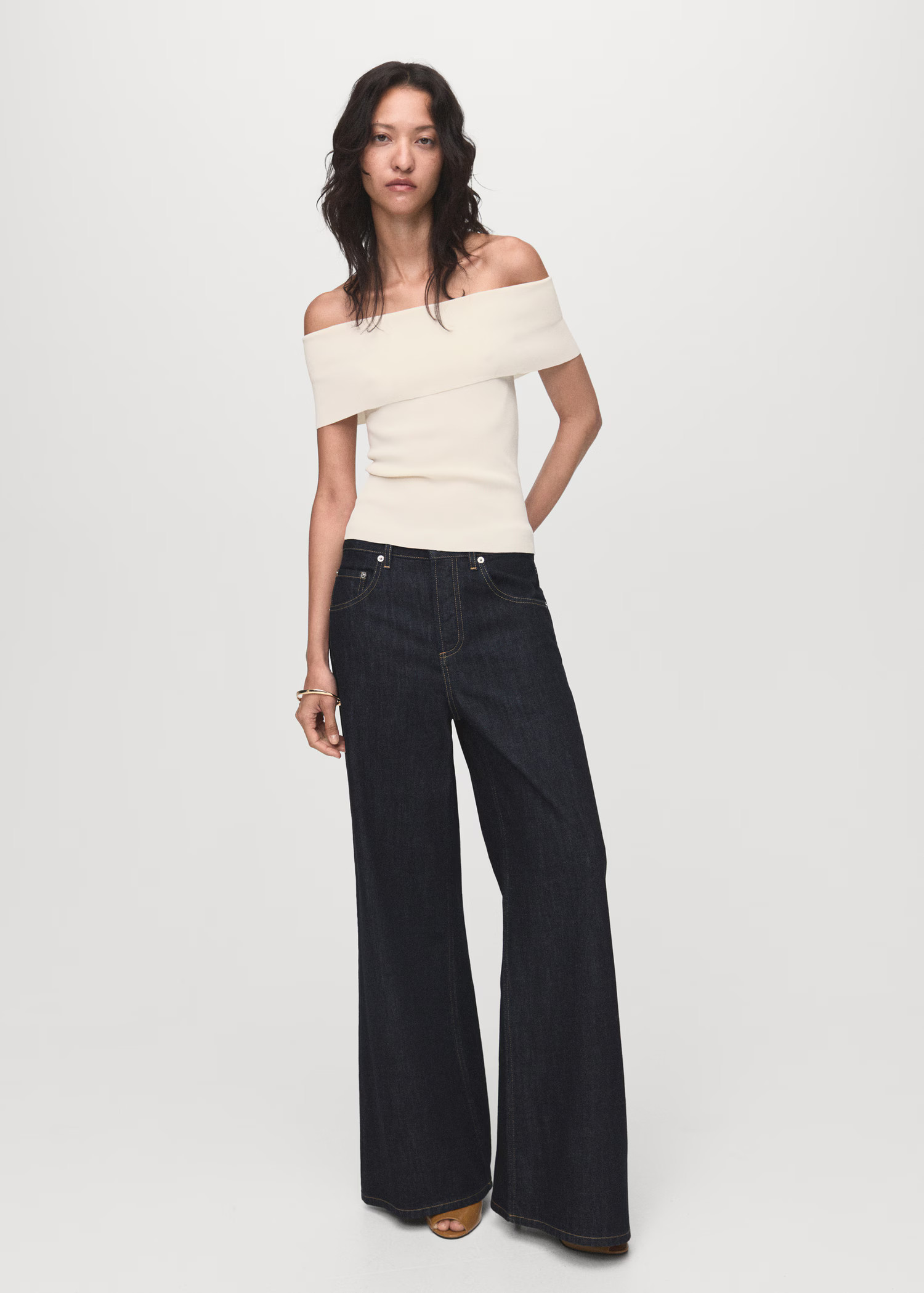 Strapless knitted top - Women | MANGO United Kingdom | MANGO (UK)