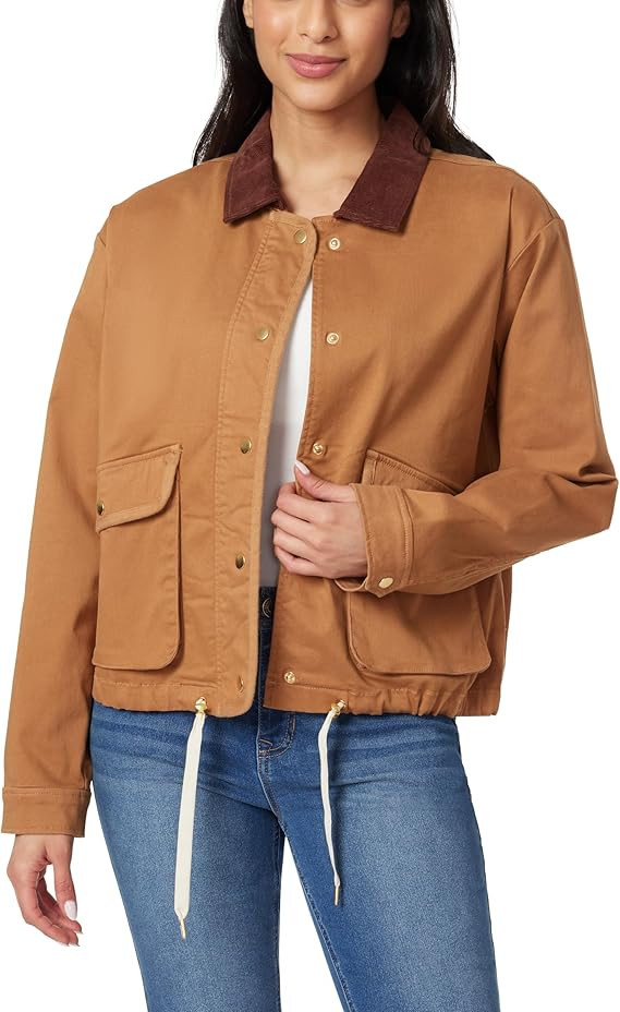 Angels Forever Young Women's Everflex Relaxed Stretch Canvas Barn Jacket | Amazon (US)