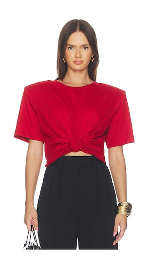 Magda Butrym Knot Front T-Shirt in Red. - size 36 | Revolve Clothing (Global)