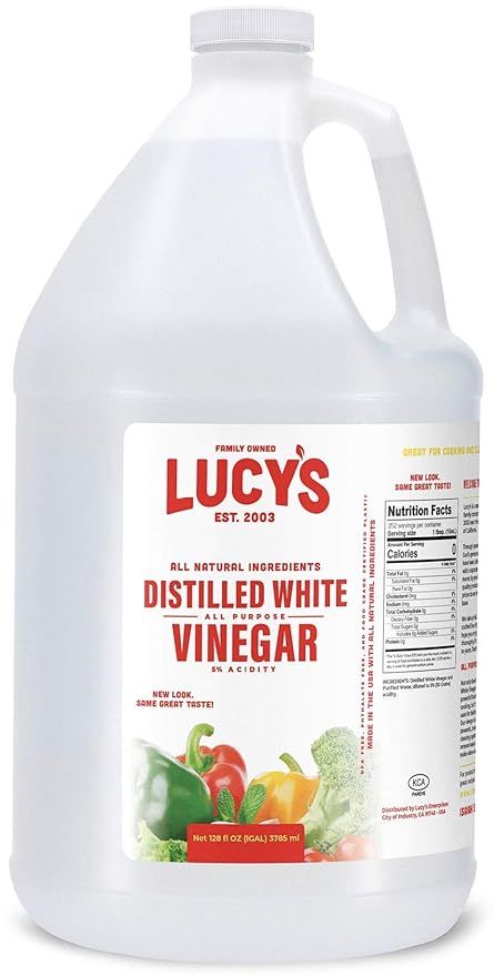 Lucy's Family Owned - Natural Distilled White Vinegar, 1 Gallon (128 oz) - 5% Acidity | Amazon (US)