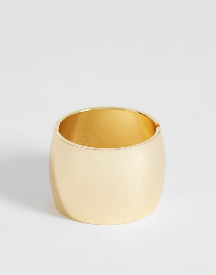 Topshop Farah oversized bangle in gold tone | Topshop