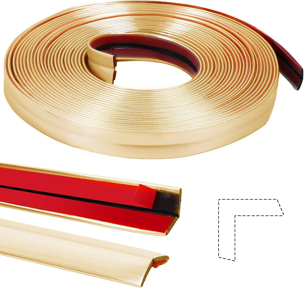 Peel and Stick Wall Trim Molding, 33ft×0.8in Self Adhesive Wall Corner Guard & Edge Protector In... | Amazon (US)