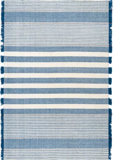 Blue Lenox Wool Striped Area Rug | Rugs USA