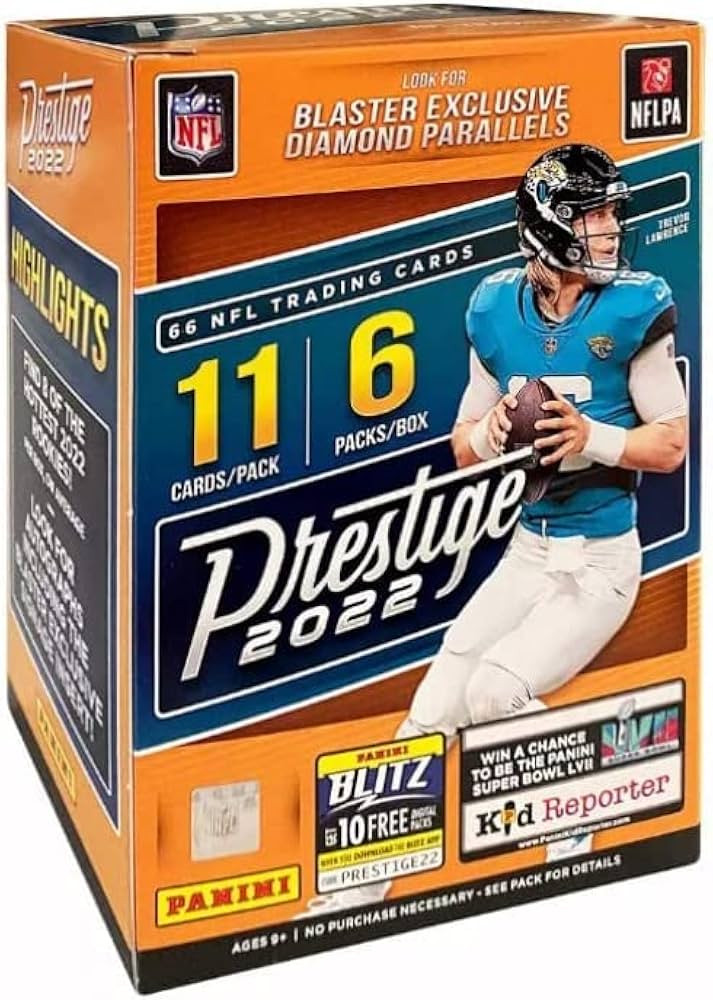 2022 Panini Prestige Football NFL Factory Sealed Blaster Box - 66 Trading Cards Total - 6 Packs w... | Amazon (US)