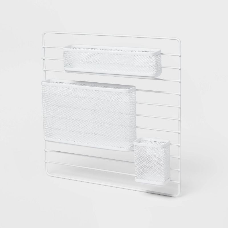 Mesh Wall Office Supply Organizer White - Brightroom™ | Target