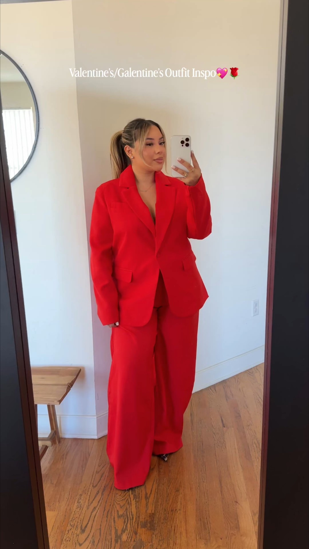 Galentine’s/Valentine’s Inspo❤️🩷 sizing: 

Red blazer: size 8(runs oversized) 
Pants: size 12(fits very long& I could’ve went with my normal 10 for the waist)
Pink Blazer: 10 
Burgundy Dress: size 10
Burgundy/Pink Striped Top: 6 
Skirt: 10


#LTKValentine #LTKMidsize #LTKSeasonal