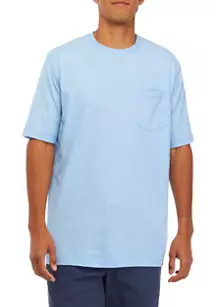 Short Sleeve Jaspe Crew Neck Pocket T-Shirt | Belk