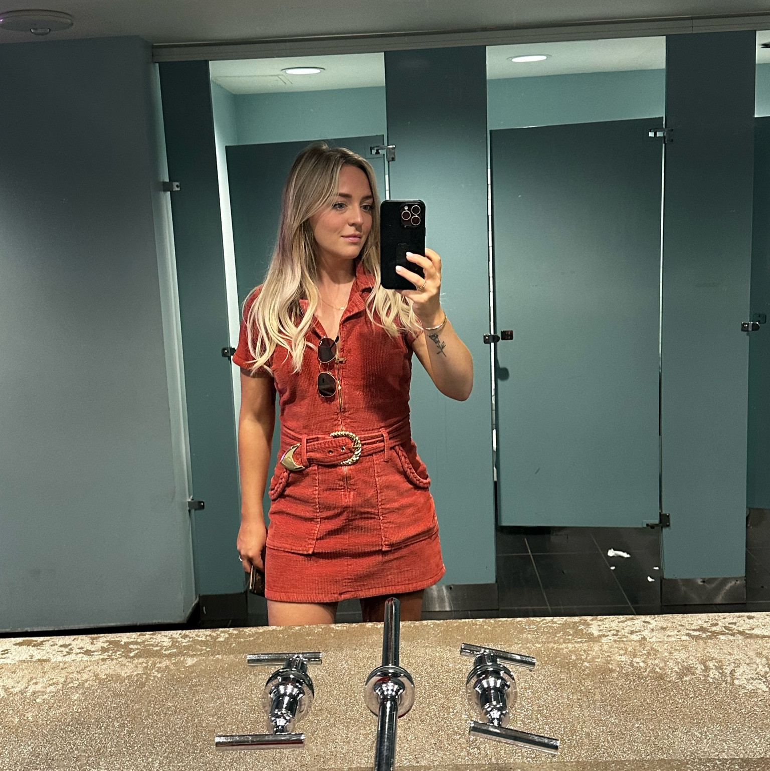 Nashville fit check! Wore this corduroy dress and got SO many compliments. This dress comes in so many colors- the white would be perfect for a bachelorette! 

#LTKstyletip #LTKfit #LTKunder100