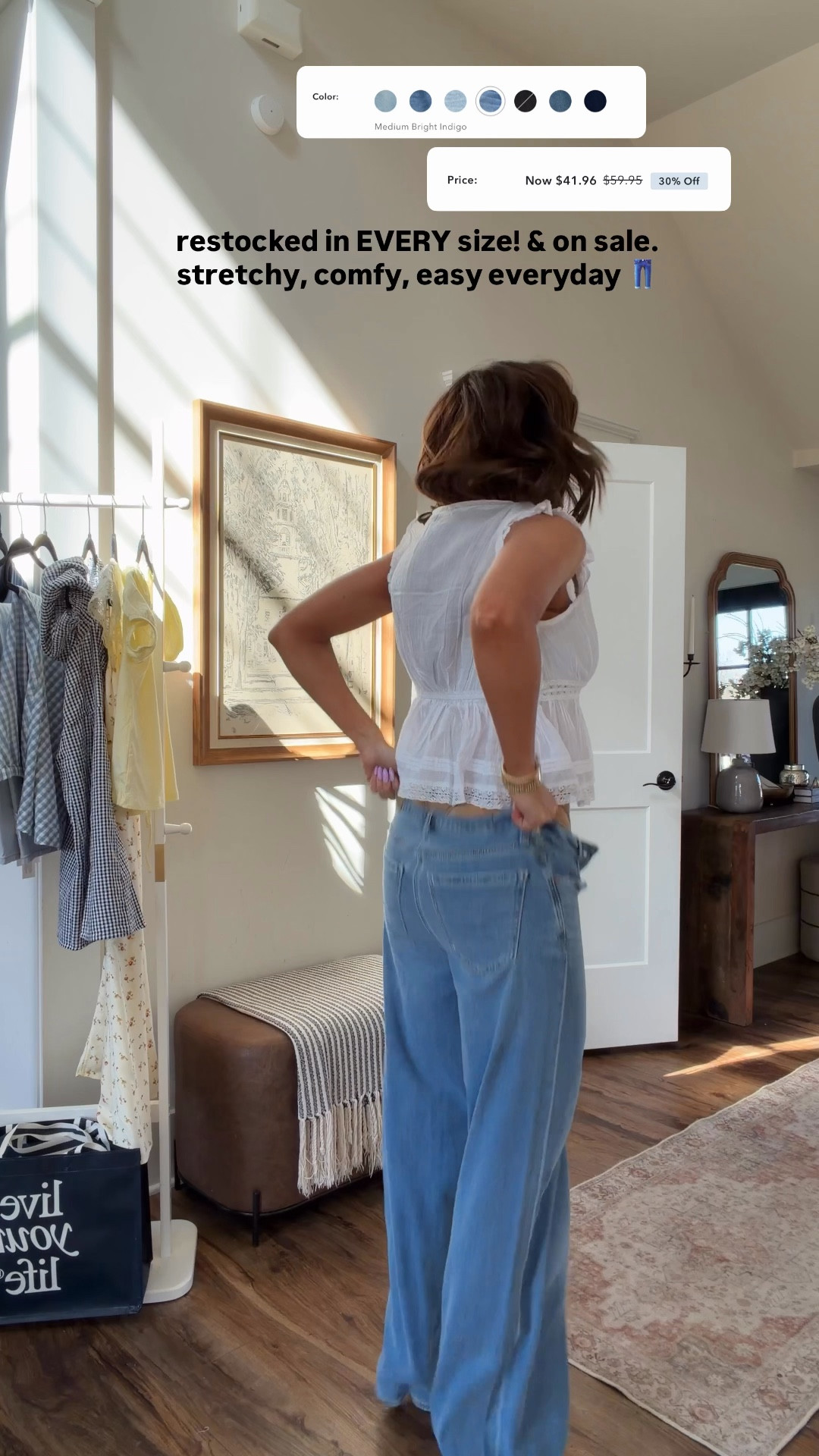 Stretchy comfy jeans in size 0 long I’m 5’3” in heels! 

#LTKgrwm #LTKSaleAlert #LTKootd