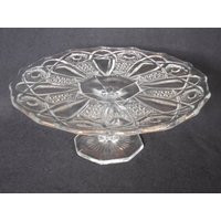 L E Smith Crystal Quintec Clear Cake Stand, 11"" Diameter Pedestal Dessert | Etsy (US)