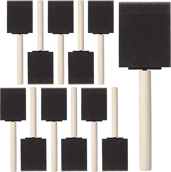 Bates- Foam Paint Brushes, 2 Inch, 16 Pack, Wooden Handle, Sponge Brushes for Painting, Staining,... | Amazon (US)