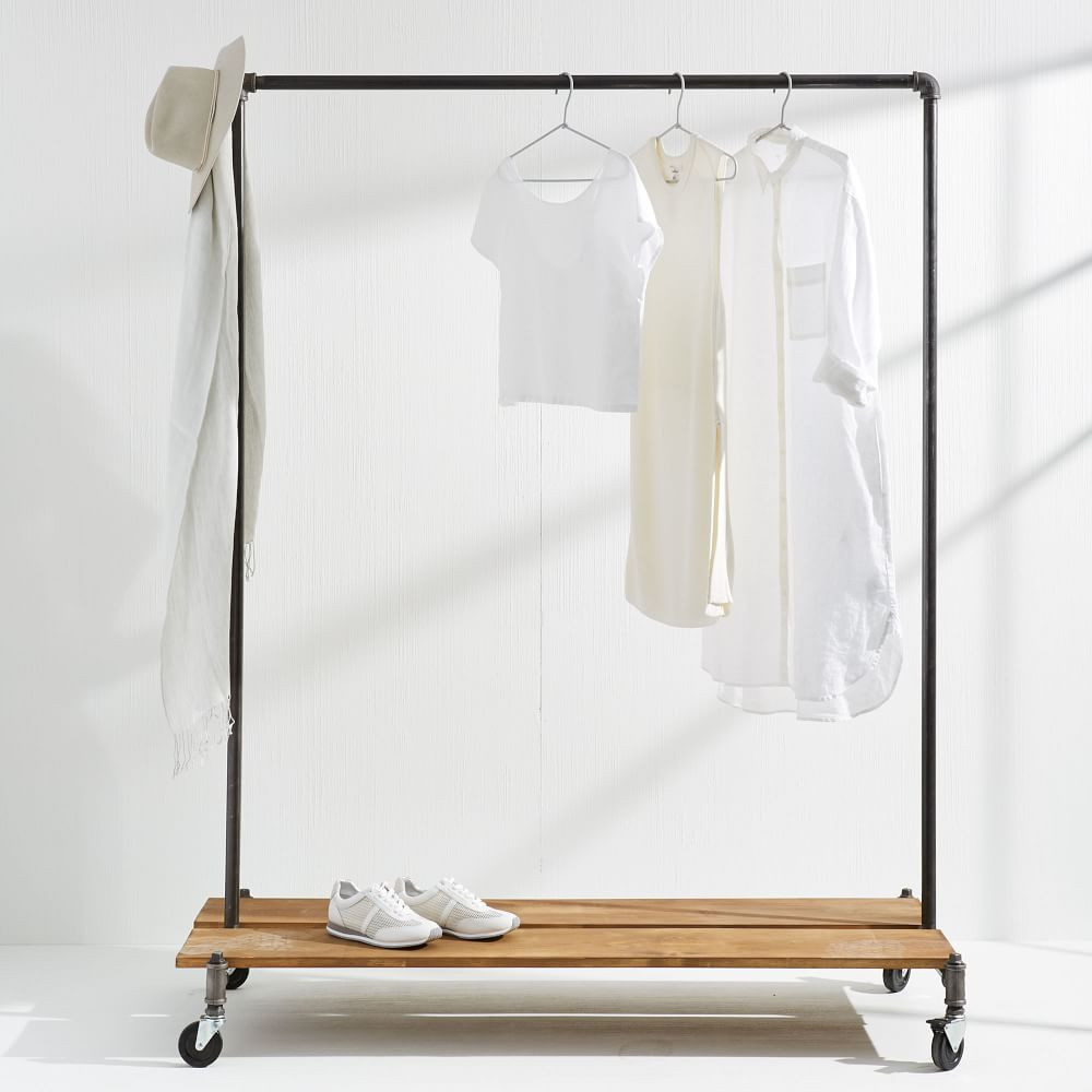 Monroe Trades Clothing Rack with Wood Shoe Rack | West Elm (US)