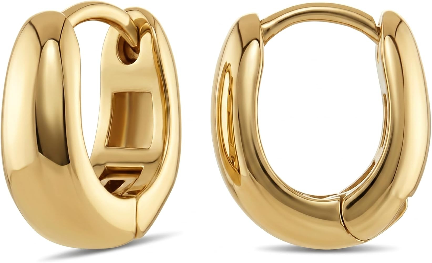 Milla Small Huggie Hoop Earrings for Women, Lightweight and Hypoallergenic | Amazon (US)