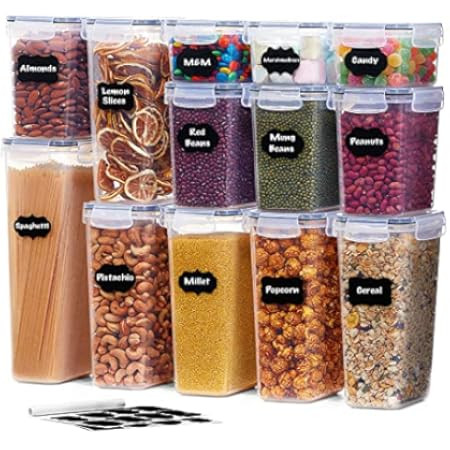 Airtight Food Storage Containers with Lids, Vtopmart 24 pcs Plastic Kitchen and Pantry Organizati... | Amazon (US)