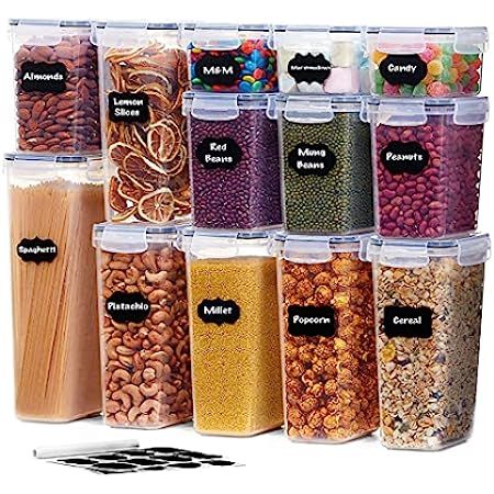 Airtight Food Storage Containers with Lids, Vtopmart 24 pcs Plastic Kitchen and Pantry Organizati... | Amazon (US)