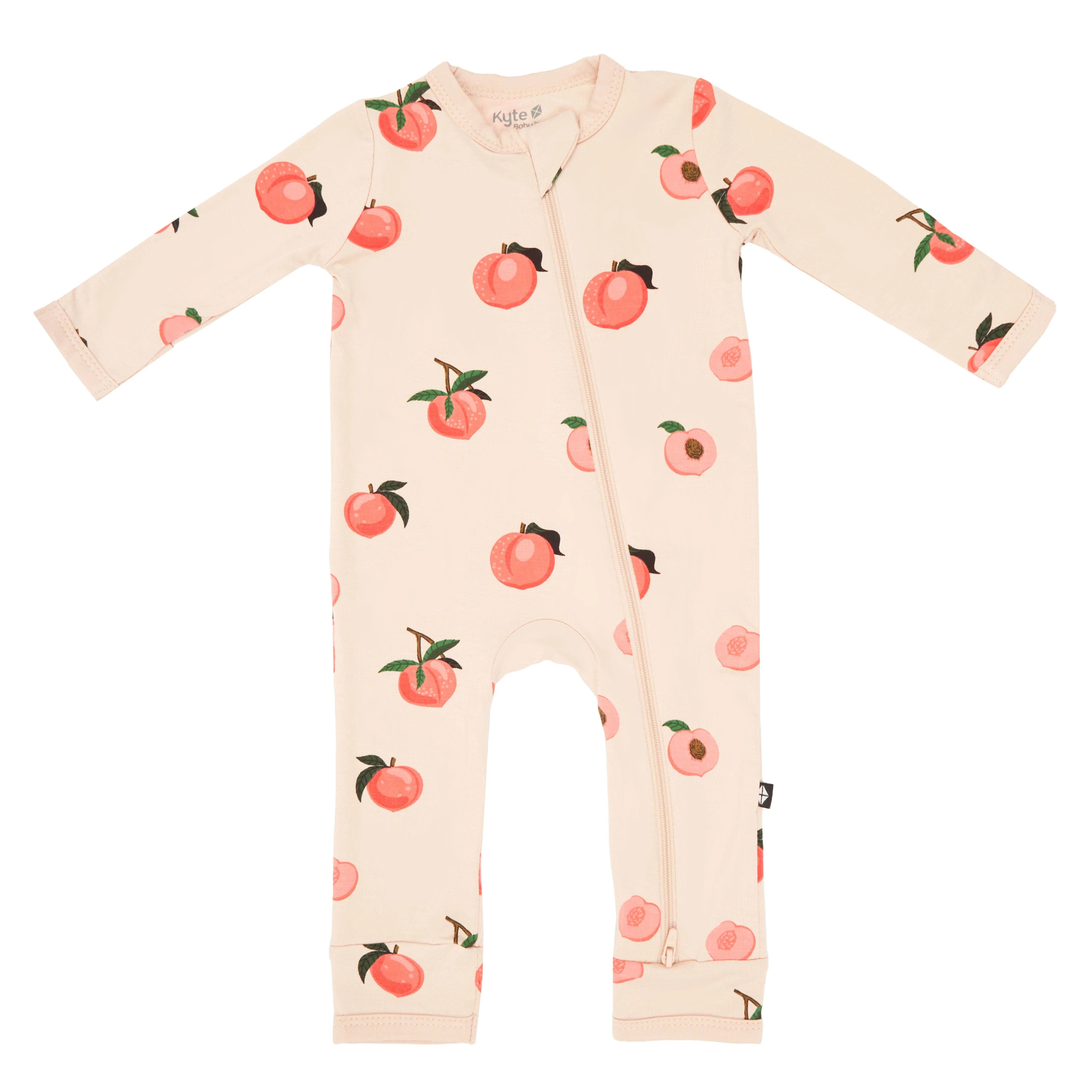 Zippered Romper in Peach | Kyte BABY