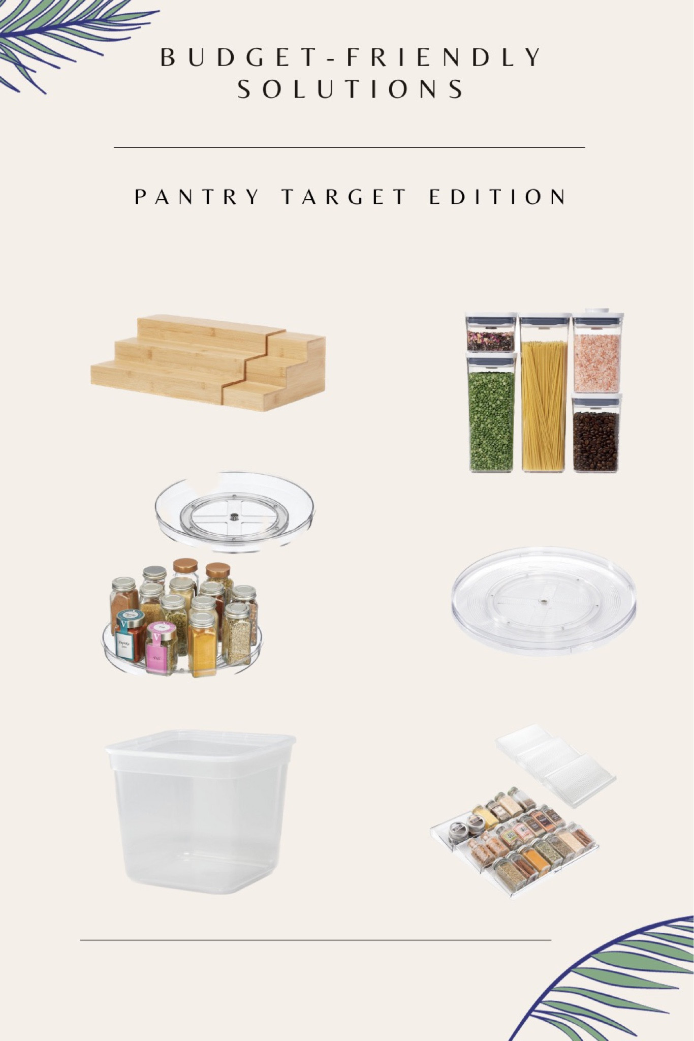 Budget-friendly solutions. Pantry Target edition✨ OXO POP 5pc. Bamboo Expandable Spice Rack Brown - Brightroom. iDESIGN Linus Lazy Susan Turntable. mDesign Modern Lazy Susan. mDesign Expandable Plastic Spice Rack. Large Modular Storage Box - Brightroom. 

#LTKhome #LTKfamily