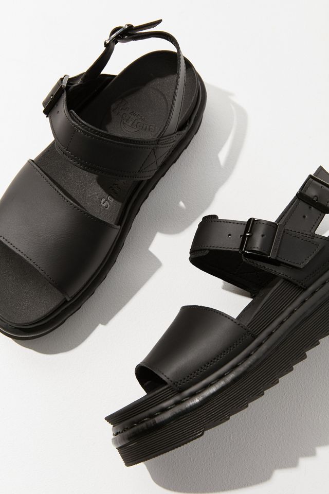Dr. Martens Voss Black Leather Sandal | Urban Outfitters (US and RoW)