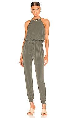 Lanston Halter Jumpsuit in Army from Revolve.com | Revolve Clothing (Global)
