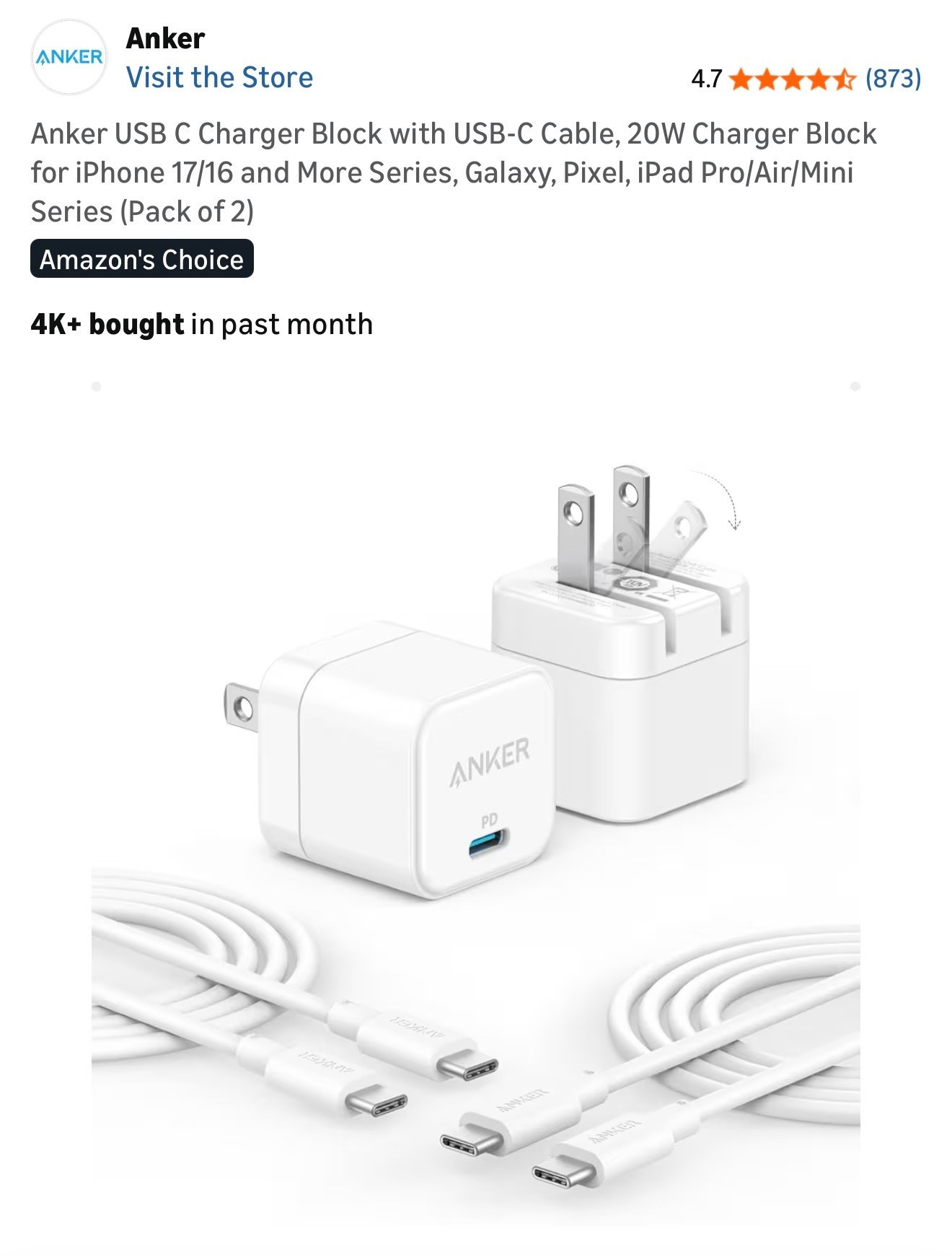 Black Friday sales // cyber week sales 

Amazon’s choice 

Anker usb c charger block with usc-c cable 20w charger block for iPhone 17/16 and more series , galaxy , pixel , iPad Pro/air/mini series 

Pack of 2  



Trending // my life Christine vinci 

#LTKCyberWeek #LTKHoliday #LTKGiftGuide