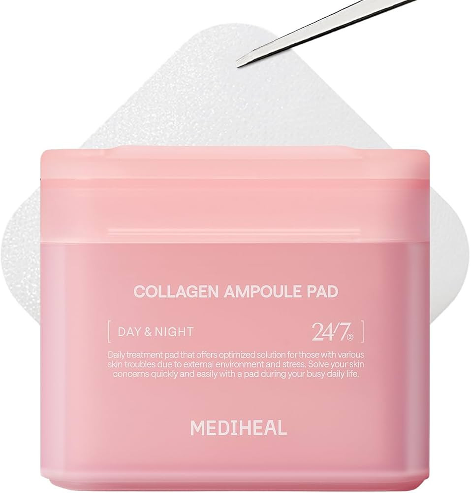 MEDIHEAL Toner Pads [Collagen] - Ampoule Toner Pad with Collagen & Ceramide - Skin Firming & Rest... | Amazon (US)
