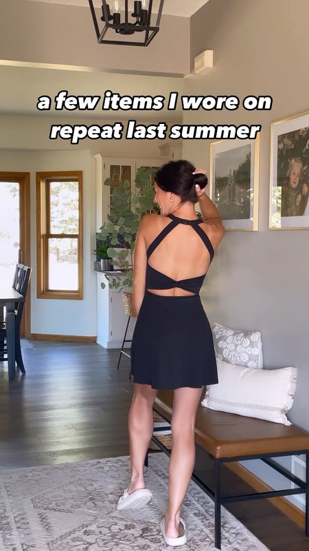 Open back athletic dress, small
Shorts built in with pockets

Sandals and crossbody bag worn on repeat last summer!

Amazon fashion 
Amazon finds 
Summer outfits
Tennis dress 
Summer dress
Summer dresses
Casual outfit 
Sunglasses

#LTKFindsUnder50 #LTKVideo #LTKFitness