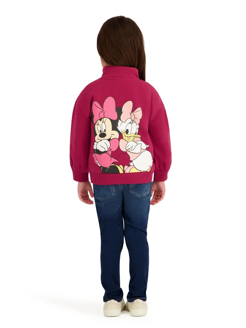 Minnie Mouse Toddler Girl Quarter Snap Pullover, Sizes 12 Months-5T | Walmart (US)