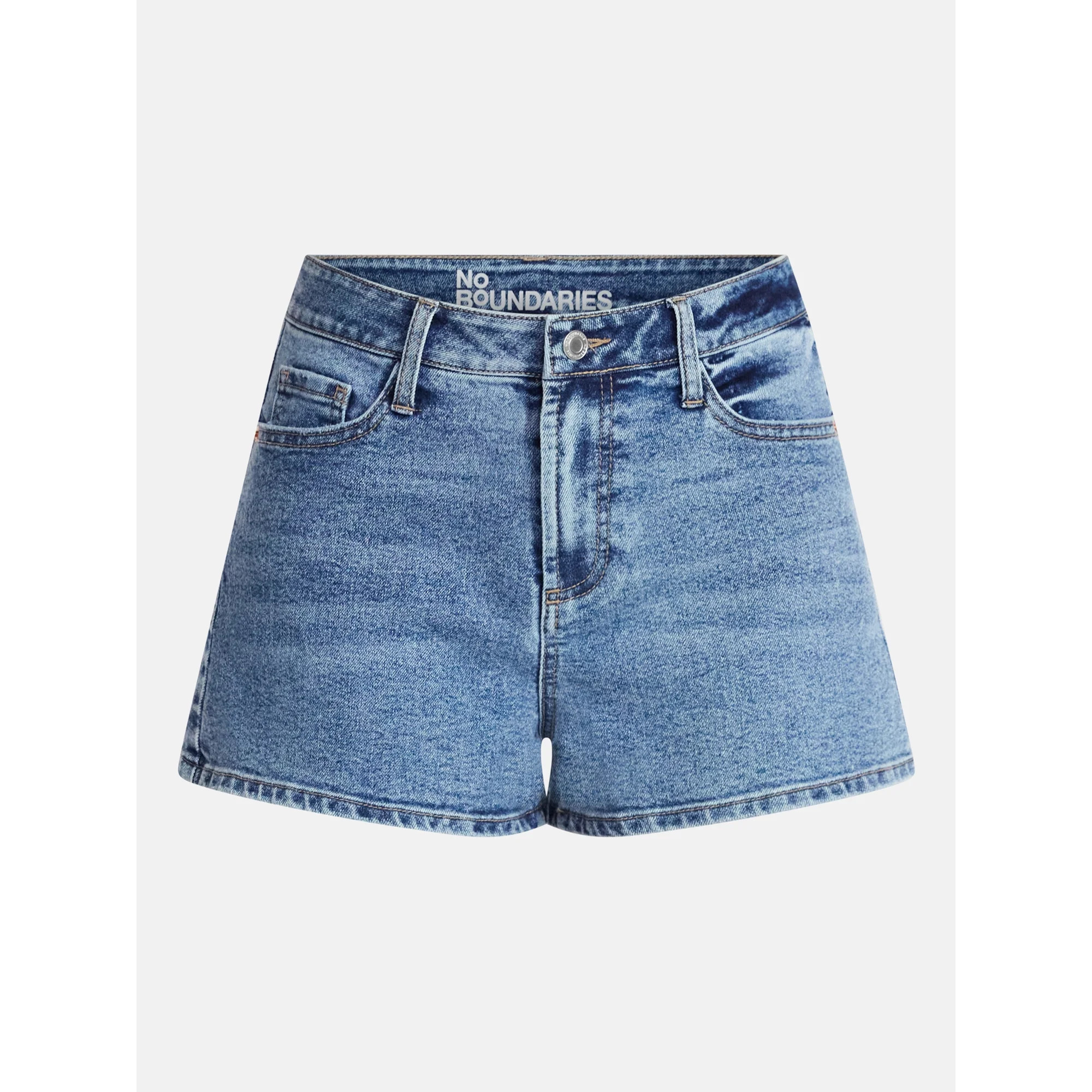 No Boundaries Denim Mom Shorts, 2.25" Inseam, Women's 00-20 | Walmart (US)