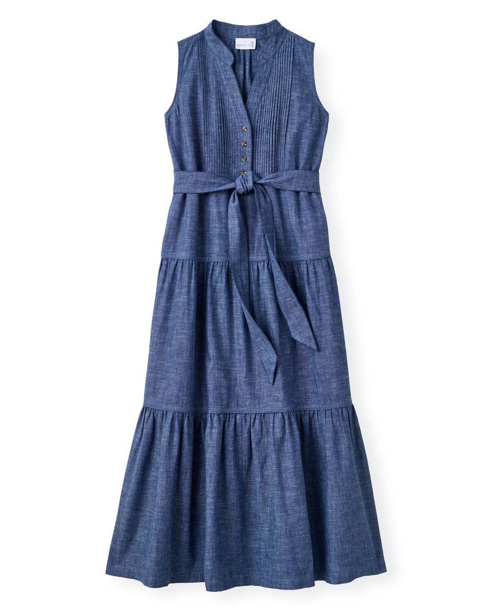 SU26 Dara Maxi Dress-Nautical Chambray | Cartolina