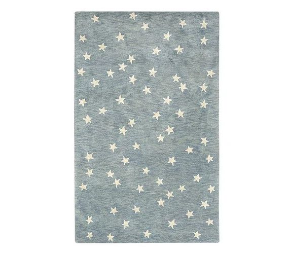 New Authentic 5x8 7x10 9x12 Star Blue, Blush, Navy, Natural kids Hand Tufted Woolen Area Rug | Etsy (US)