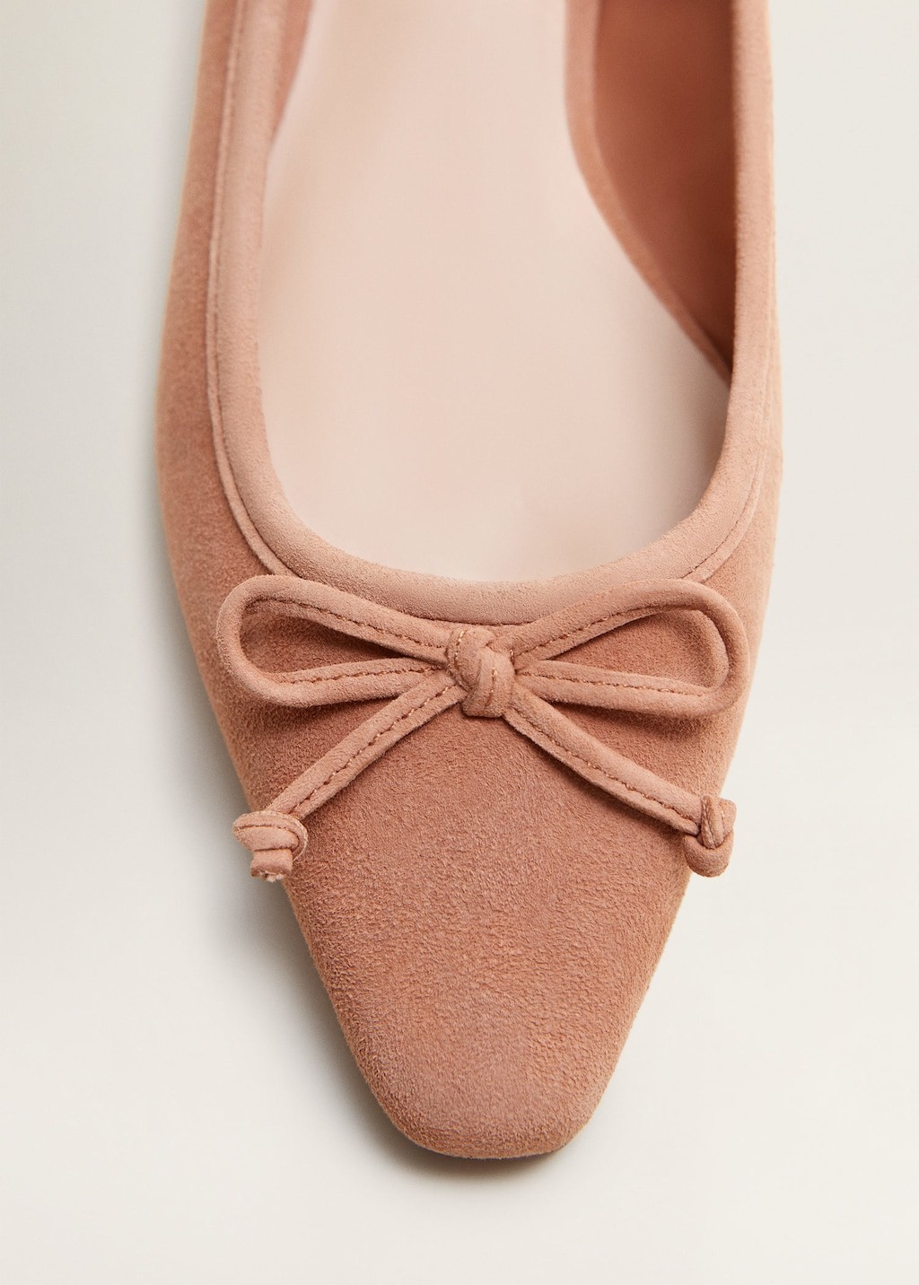Bow leather ballerina | MANGO (UK)
