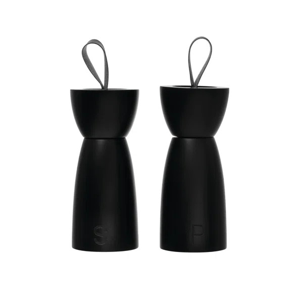 Bloomingville Rubber Wood Salt and Pepper Shaker Set | Wayfair North America