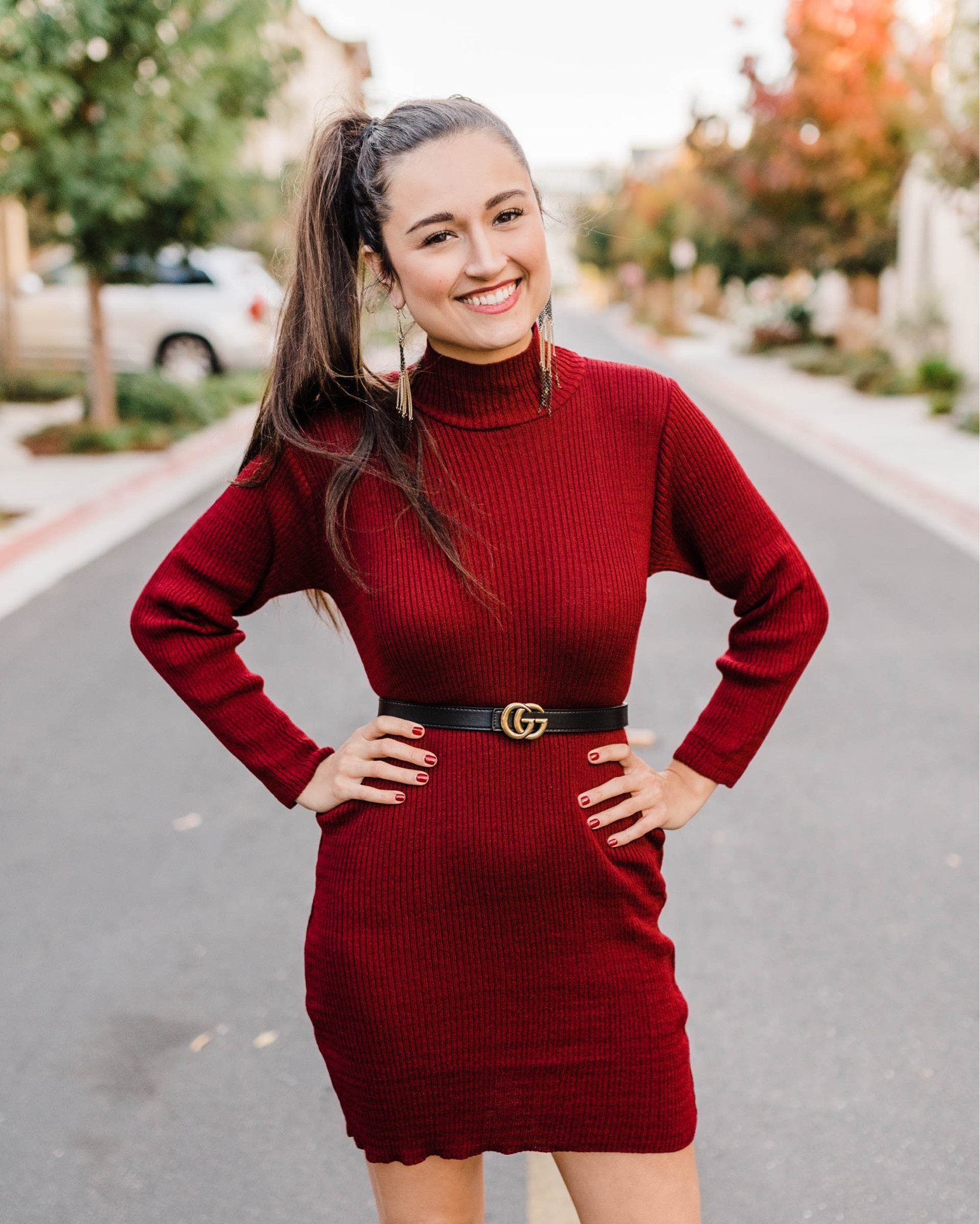 gucci red sweater dress soniabegoniablog on LTK