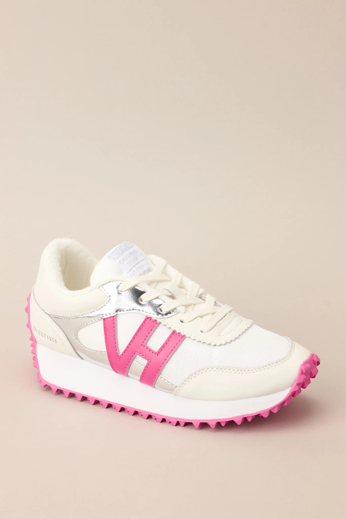 Vintage Havana Cosmic 7 Neon Pink Pop Sneakers | Red Dress