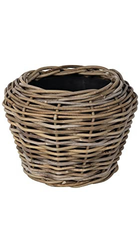 Rattan Kobo Indoor Outdoor Planter Basket with Plastic Pot X Small 1 Gallon Soil Capacity | Amazon (US)