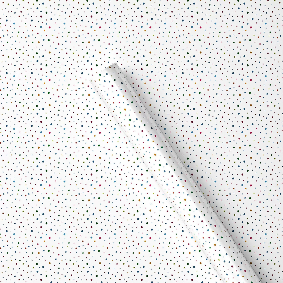 25 sq ft Colorful Polka Dot Christmas Gift Wrap White - Wondershop™ | Target