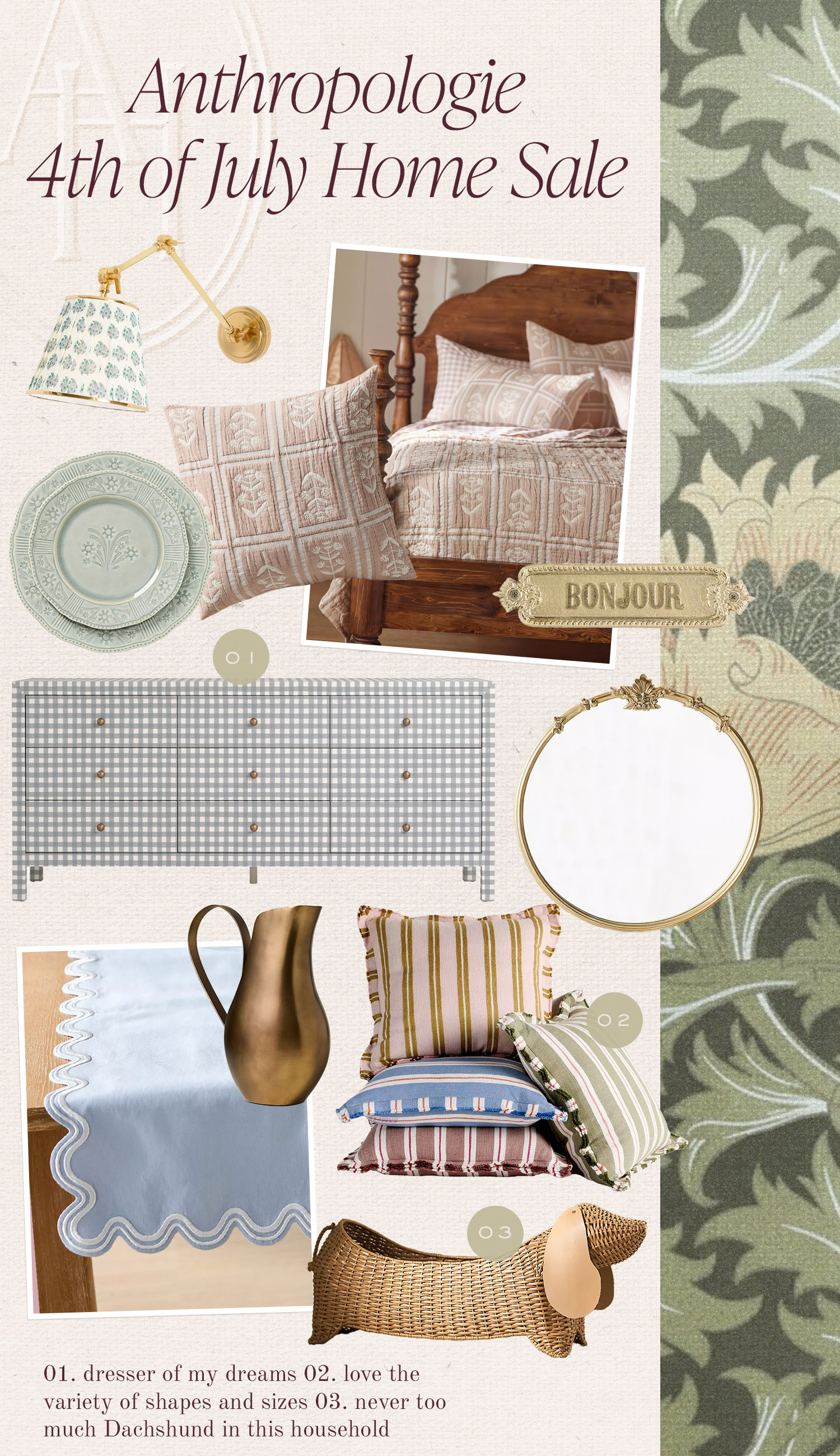 Anthropologie home finds from furniture, accent pieces and table wear.  

 #LTKHome #LTKSaleAlert