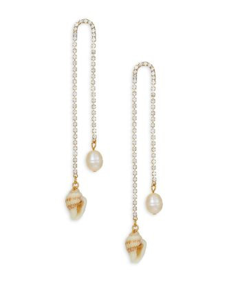 Cultured Freshwater Pearl, Shell, & Crystal Vacation Chain Drop Earrings | Bloomingdale's (US)