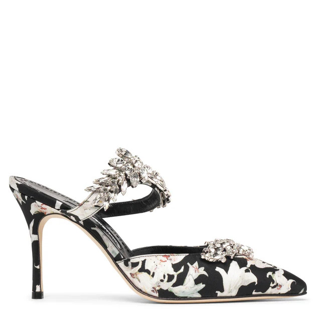 Lurum 90 black print mules | Shop Savannahs (US)