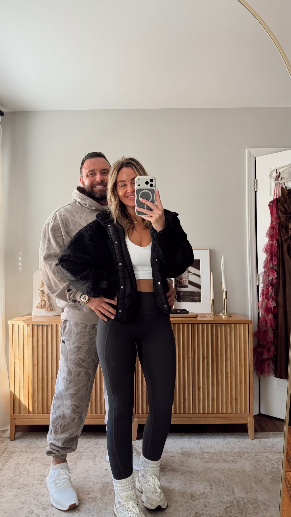 today’s ootd! HIS + HERS. comfy sets + activewear! size M jacket (runs big, size down), size S top, size M leggings. on him: size L in everything! @fabletics #fableticspartner 

#LTKFindsUnder100 #LTKActive #LTKMens